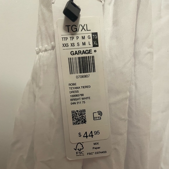 NWT Garage White Spring Dress - Picture 2 of 5